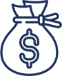 Bag of money icon